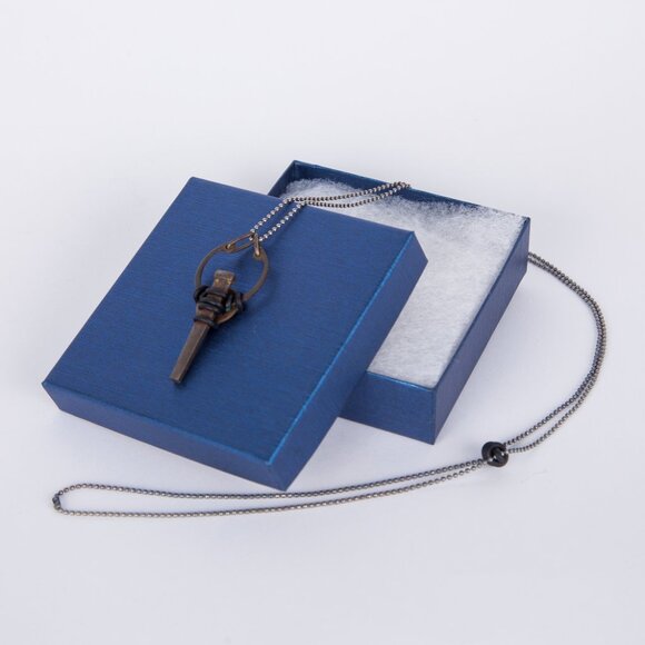 One of a Kind ART OF FACTORY Necklace Pendant with Nail Steampunk Punk Goth - Picture 8 of 8